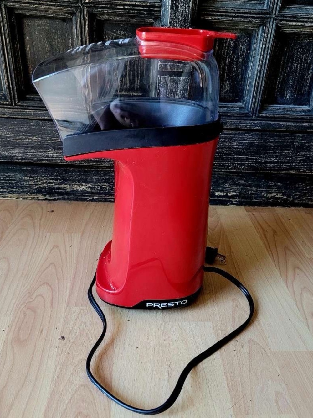 Presto Electric Hot Air Popper for Corn and Popcorn Red